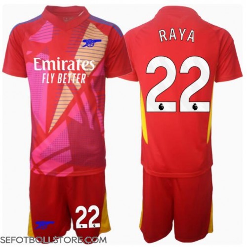 Arsenal David Raya #22 Målvakt Replika babykläder Bortaställ Barn 2024-25 Kortärmad (+ korta byxor)